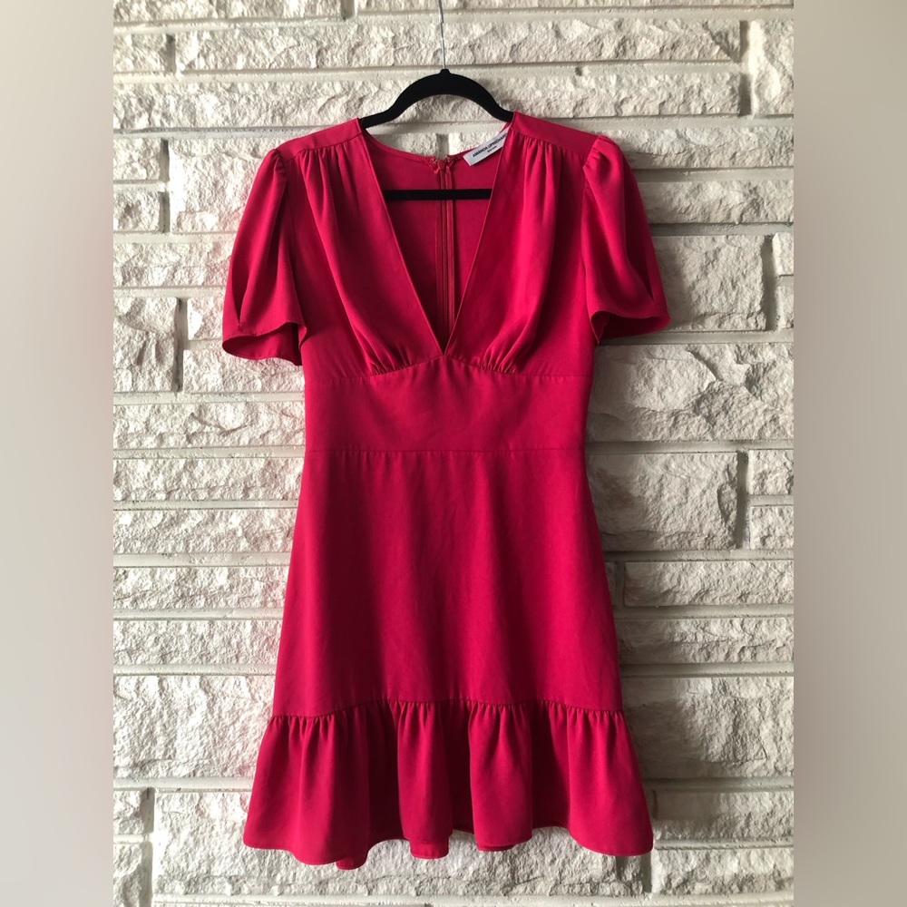Amanda Uprichard Bright Fuchsia Pink Mini Dress